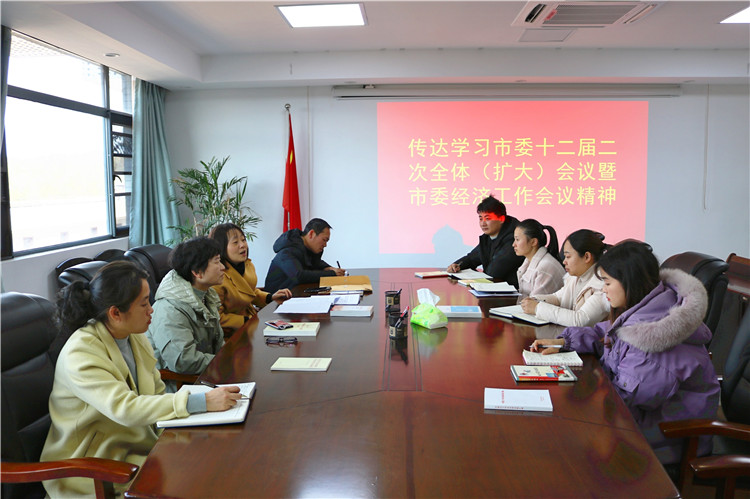 市红十字会传达学习市委十二届二次全体（扩大）会议暨市委经济工作会议精神